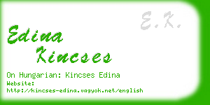 edina kincses business card